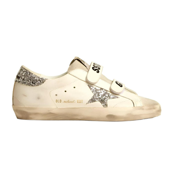 Golden Goose Old School With Silver Glitter Star And Ice - Gray Suede Tongue Sneakers - BEAUTY BAR