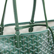 Goyard Green Small Painted Leather And Canvas Handbag - BEAUTY BAR