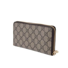 Gucci Brown Animalier GG Supreme Long Wallet Beige - BEAUTY BAR