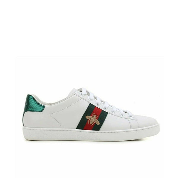 Gucci Women's Ace Embroidered Sneaker - White/Green/Red - BEAUTY BAR