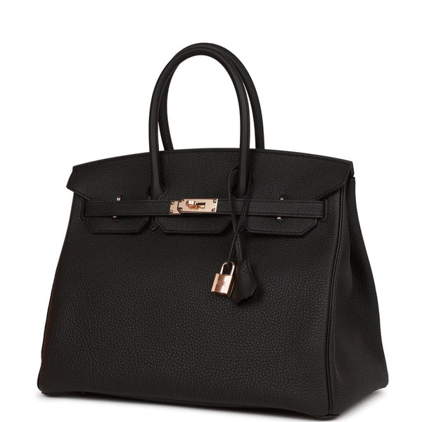 Hermès Birkin 30 Black Togo Rose Gold Hardware - BEAUTY BAR