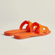 Hermès Oasis Sandals In Orange Epsom Leather - BEAUTY BAR