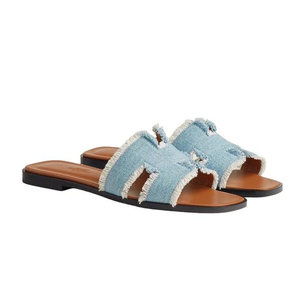 Hermes Oran Sandal Bleu Clair - BEAUTY BAR