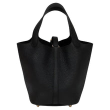 Hermes Picotin Lock MM Shoulder Bag In Black Clemence Leather - BEAUTY BAR