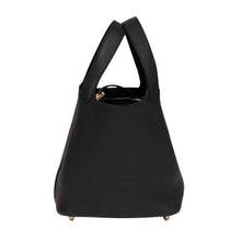 Hermes Picotin Lock MM Shoulder Bag In Black Clemence Leather - BEAUTY BAR