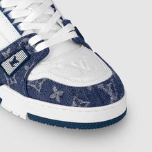 Louis Vuitton LV Trainer Monogram Denim White Blue - BEAUTY BAR