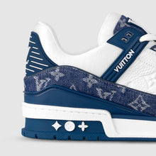 Louis Vuitton LV Trainer Monogram Denim White Blue - BEAUTY BAR