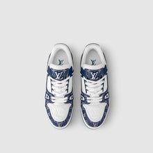 Louis Vuitton LV Trainer Monogram Denim White Blue - BEAUTY BAR