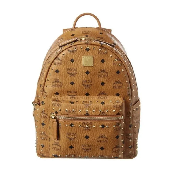 MCM Studded Stark Big Backpack Black-Brown - BEAUTY BAR