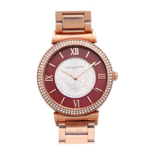 Michael Kors Caitlin Quartz Red Crystal-Set Dial Rose Gold-Plated Ladies Watch - BEAUTY BAR