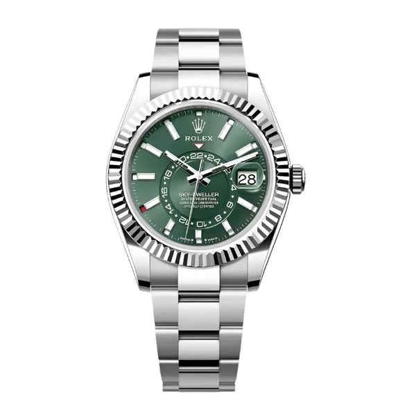 Rolex Sky - Dweller Stainless Steel On Oyster With Green Dial 40mm - BEAUTY BAR