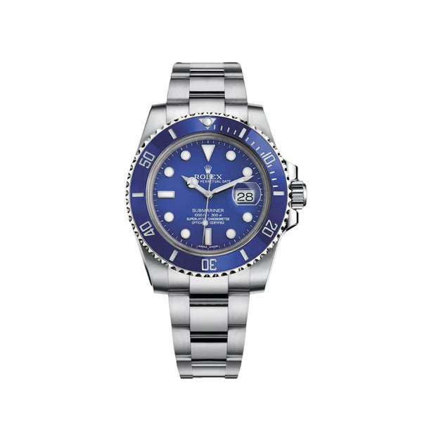 Rolex Submariner Date 40mm White Gold Blue Dial (Smurf) 116619LB Box & Papers 2015 - BEAUTY BAR