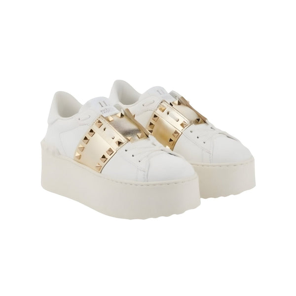 Valentino Garavani Rockstud Untitled Leather Platform Sneakers - BEAUTY BAR